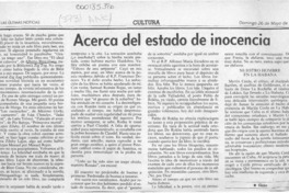 Acerca del estado de inocencia  [artículo] Filebo.