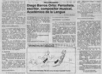 Diego Barros Ortiz, periodista, escritor, compositor musical, Académico de la Lengua