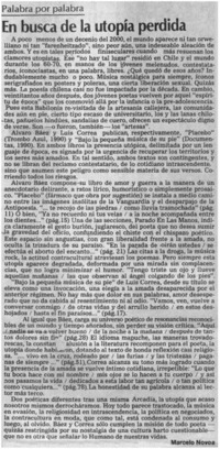 En busca de la utopía perdida