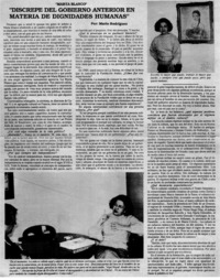 "Discrepé del gobierno anterior en materia de dignidades humanas"