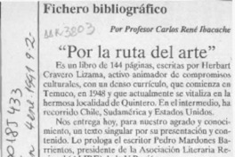 "Por la ruta del arte"  [artículo] Carlos René Ibacache.