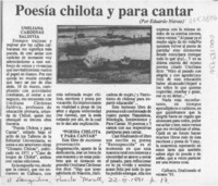 Poesía chilota y para cantar  [artículo] Eduardo Nievas.
