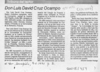 Don Luis David Cruz Ocampo  [artículo] Antonio Escobar Hidalgo.