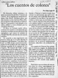 "Los cuentos de colores"  [artículo] Irma Lagos H.