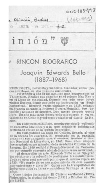 Joaquín Edwards Bello (1887-1968)  [artículo].
