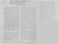 El cuento breve en Hispanoamérica  [artículo] Wellington Rojas Valdebenito.