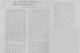 El cuento breve en Hispanoamérica  [artículo] Wellington Rojas Valdebenito.