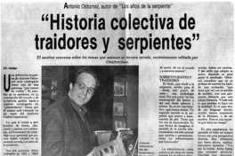 "Historia colectiva de traidores y serpientes"