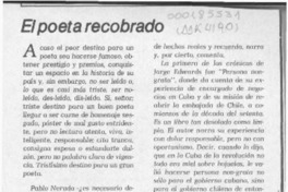 El poeta recobrado  [artículo] Andrés Gallardo.