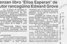 Lanzan libro "Ellos esperan" de autor rancagüino Edward Grove
