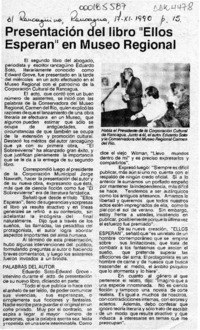 Presentación del libro "Ellos esperan" en Museo Regional  [artículo].