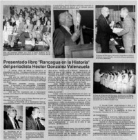 Presentado libro "Rancagua en la historia" del periodista Héctor González Valenzuela