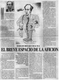 Sergio Bitar Chacra, el breve espacio de la afición