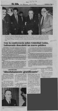 Con la conferencia sobre Cristóbal Colón, Lafourcade descubrió un nuevo público  [artículo] Ferocla.