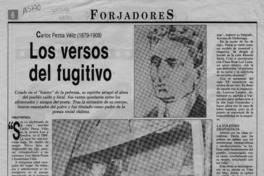 Los versos del fugitivo  [artículo] Pablo Portales.