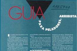 Guía para peladores, arribistas y observadores desinteresados  [artículo].