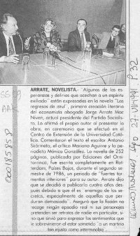 Arrate novelista  [artículo].