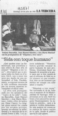 Sida con toque humano  [artículo].