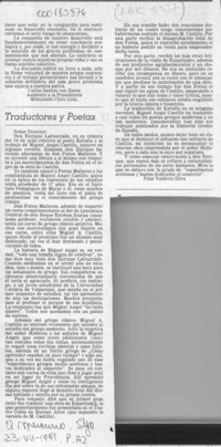 Traductores y poetas  [artículo] Pilar Valdivia Silva.