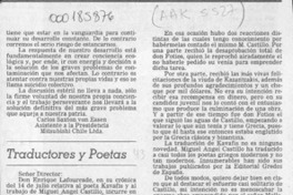 Traductores y poetas  [artículo] Pilar Valdivia Silva.