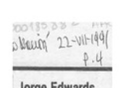 Jorge Edwards pide cautela con cubanos  [artículo].