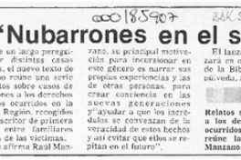 Presentan "Nubarrones en el sur"  [artículo].