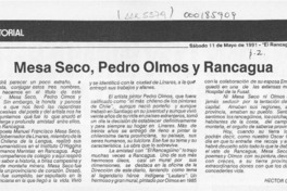 Mesa Seco, Pedro Olmos y Rancagua  [artículo] Héctor Gónzalez V.