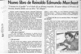 Nuevo libro de Reinaldo Edmundo Marchant  [artículo].