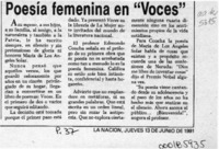 Poesía femenina en "Voces"  [artículo].