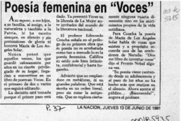 Poesía femenina en "Voces"  [artículo].