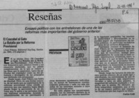El cascabel al gato, la batalla por la reforma previsional  [artículo] Carlos Goñi.
