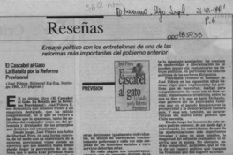 El cascabel al gato, la batalla por la reforma previsional  [artículo] Carlos Goñi.
