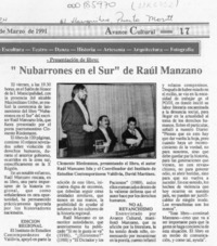"Nubarrones en el sur" de Raúl Manzano  [artículo].