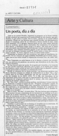 Un poeta, día a día  [artículo] Franco Mangini.