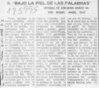 "Bajo la piel de las palabras"  [artículo] Miguel Angel Díaz.
