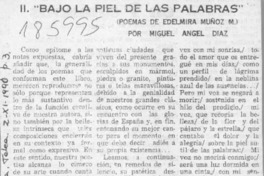 "Bajo la piel de las palabras"  [artículo] Miguel Angel Díaz.