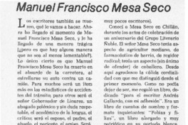 Manuel Francisco Mesa Seco  [artículo] Andrés Gallardo.