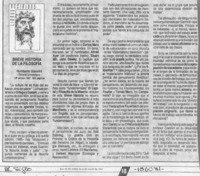 Breve historia de la filosofía  [artículo].