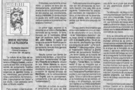 Breve historia de la filosofía  [artículo].