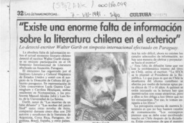 "Existe una enorme falta de información sobre la literatura chilena en el exterior"  [artículo].