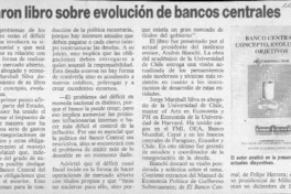 Lanzaron libro sobre evolución de bancos centrales  [artículo]
