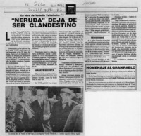 "Neruda" deja de ser clandestino  [artículo].