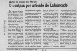 Disculpas por artículo de Lafourcade  [artículo].