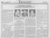 Por incidente con Menem, Lafourcade marginado de la TV  [artículo].