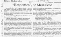 "Responsos", de Mesa Seco  [artículo] Carlos René Ibacache.
