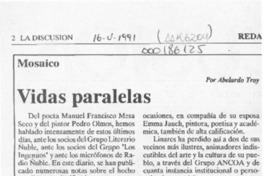 Vidas paralelas  [artículo] Abelardo Troy.