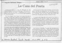 La casa del poeta  [artículo] Augusto Sanhueza Vergara.