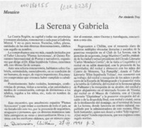 La Serena y Gabriela  [artículo] Abelardo Troy.