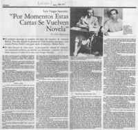 "Por momentos estas cartas se vuelven novela"