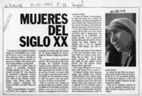 Mujeres del siglo XX  [artículo].